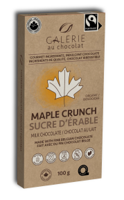 Fairtrade Mlk Choc Maple Crunch Bar