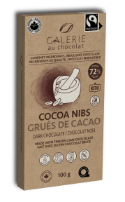 Fairtrade Dark Choc Cocoa Nibs Bar